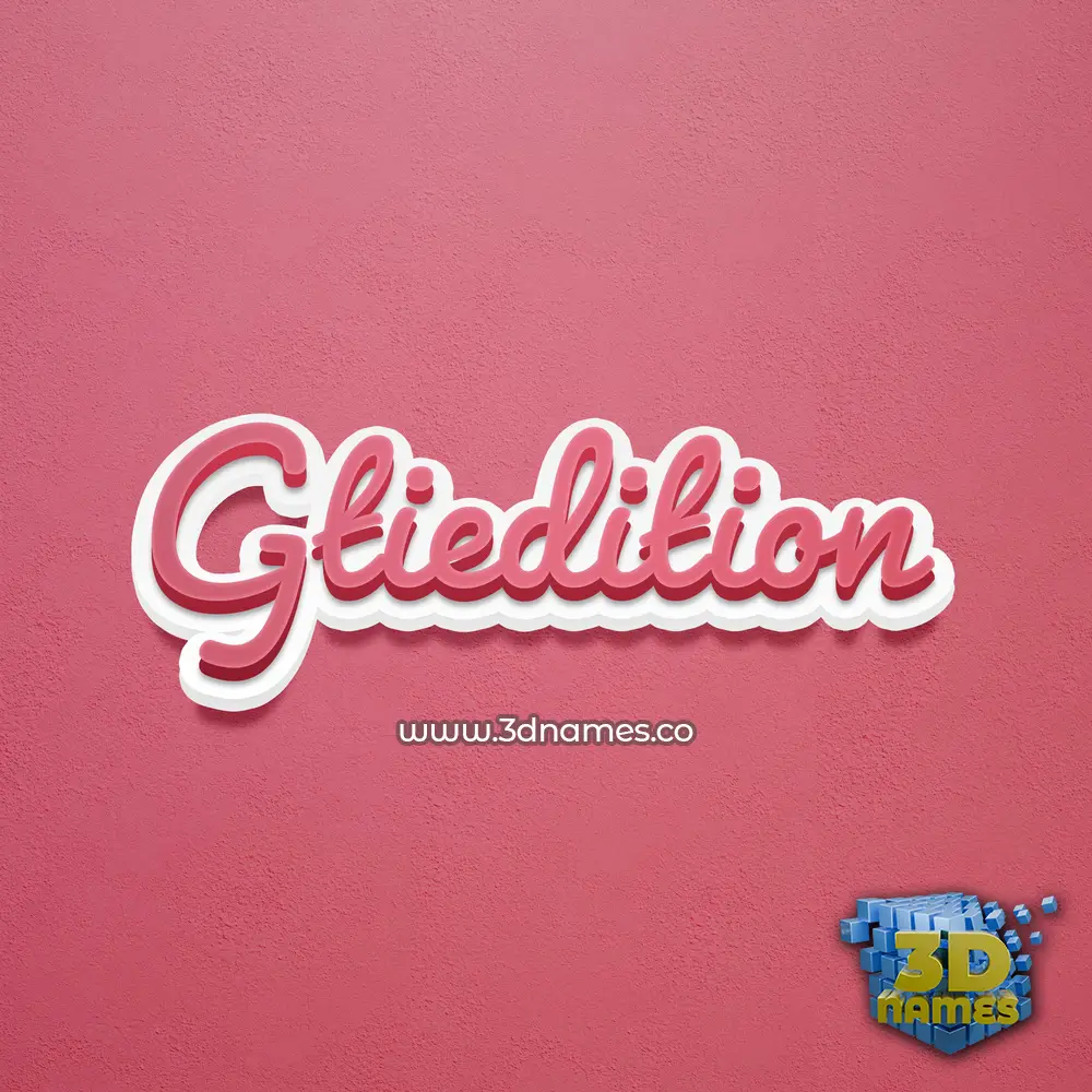 gtiedition in Red Scribble style - 3D name wallpaper