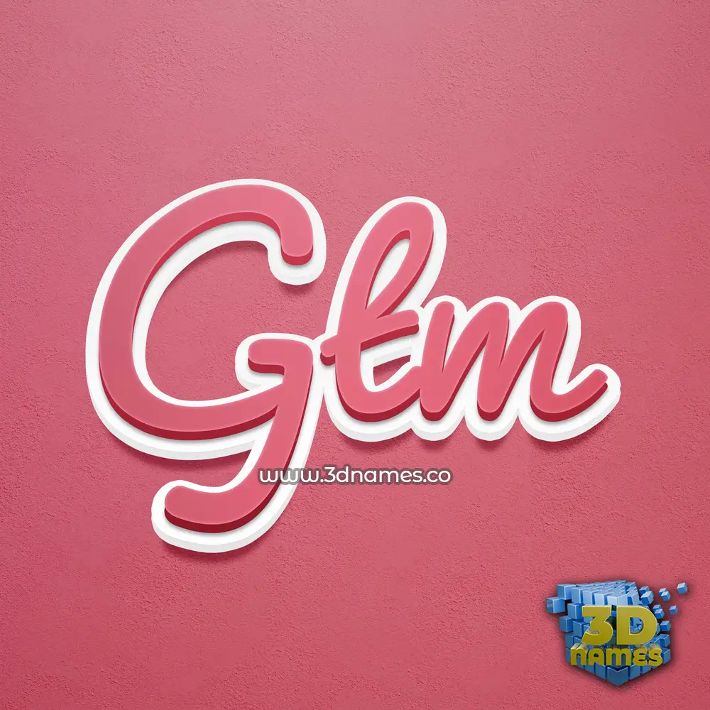 gtm in Red Scribble style - 3D name wallpaper