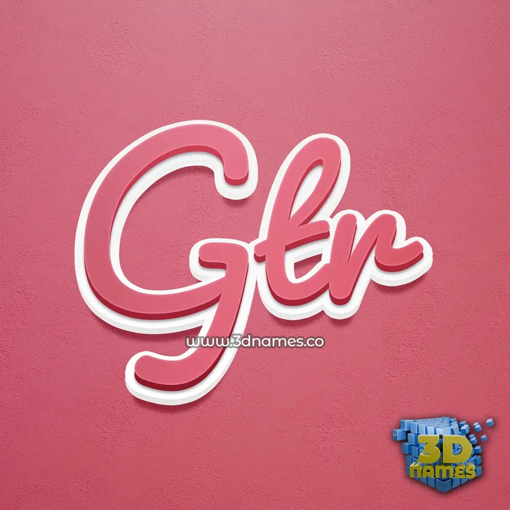 gtr in Red Scribble style - 3D name wallpaper