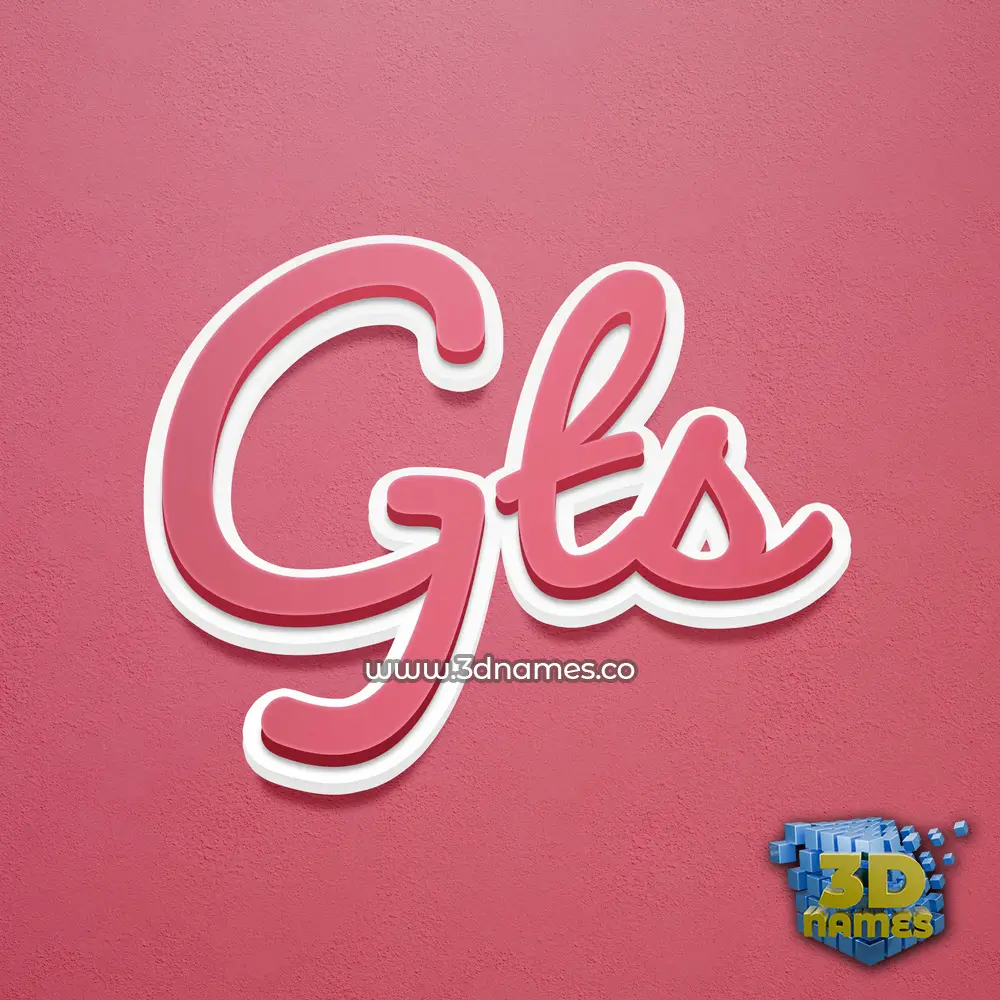 gts in Red Scribble style - 3D name wallpaper