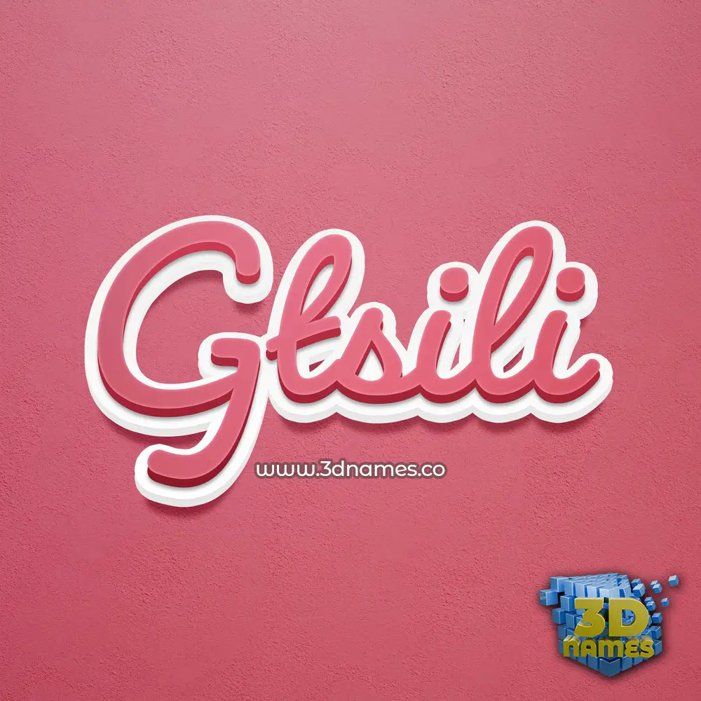 gtsili in Red Scribble style - 3D name wallpaper