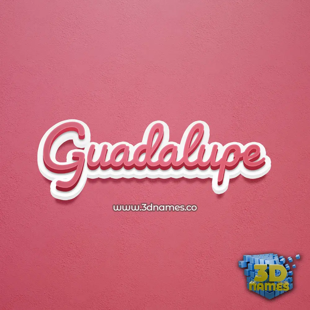 guadalupe in Red Scribble style - 3D name wallpaper