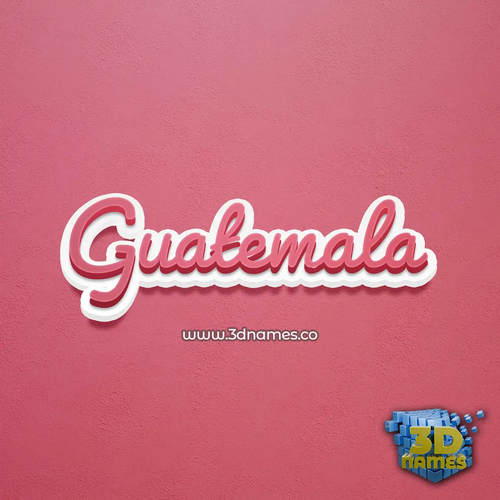 guatemala in Red Scribble style - 3D name wallpaper