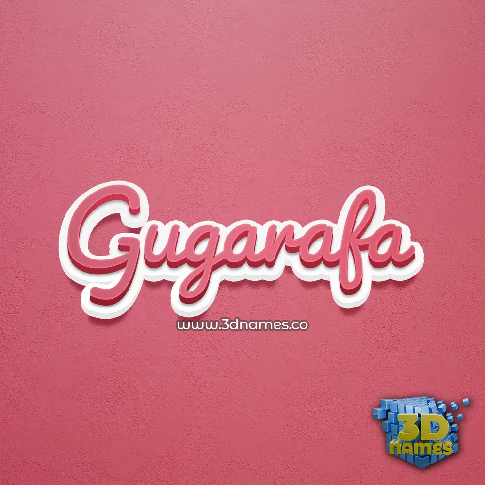 gugarafa in Red Scribble style - 3D name wallpaper
