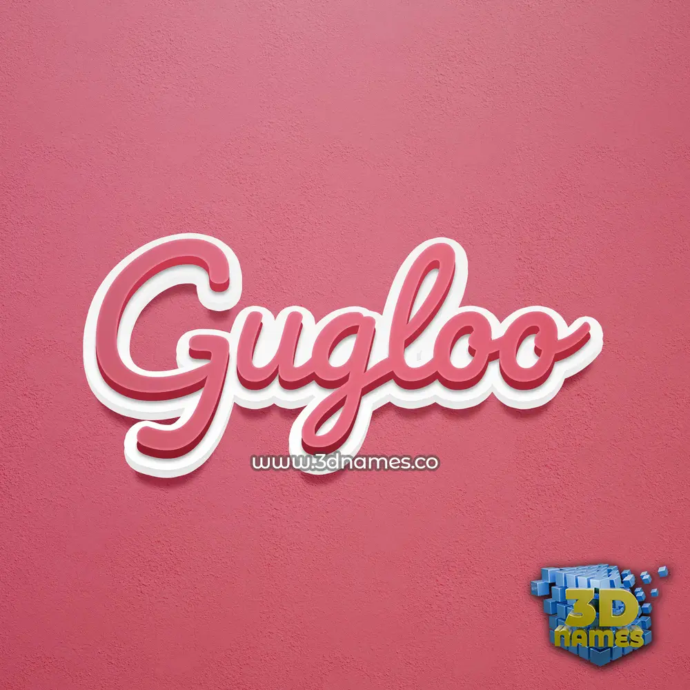 gugloo in Red Scribble style - 3D name wallpaper