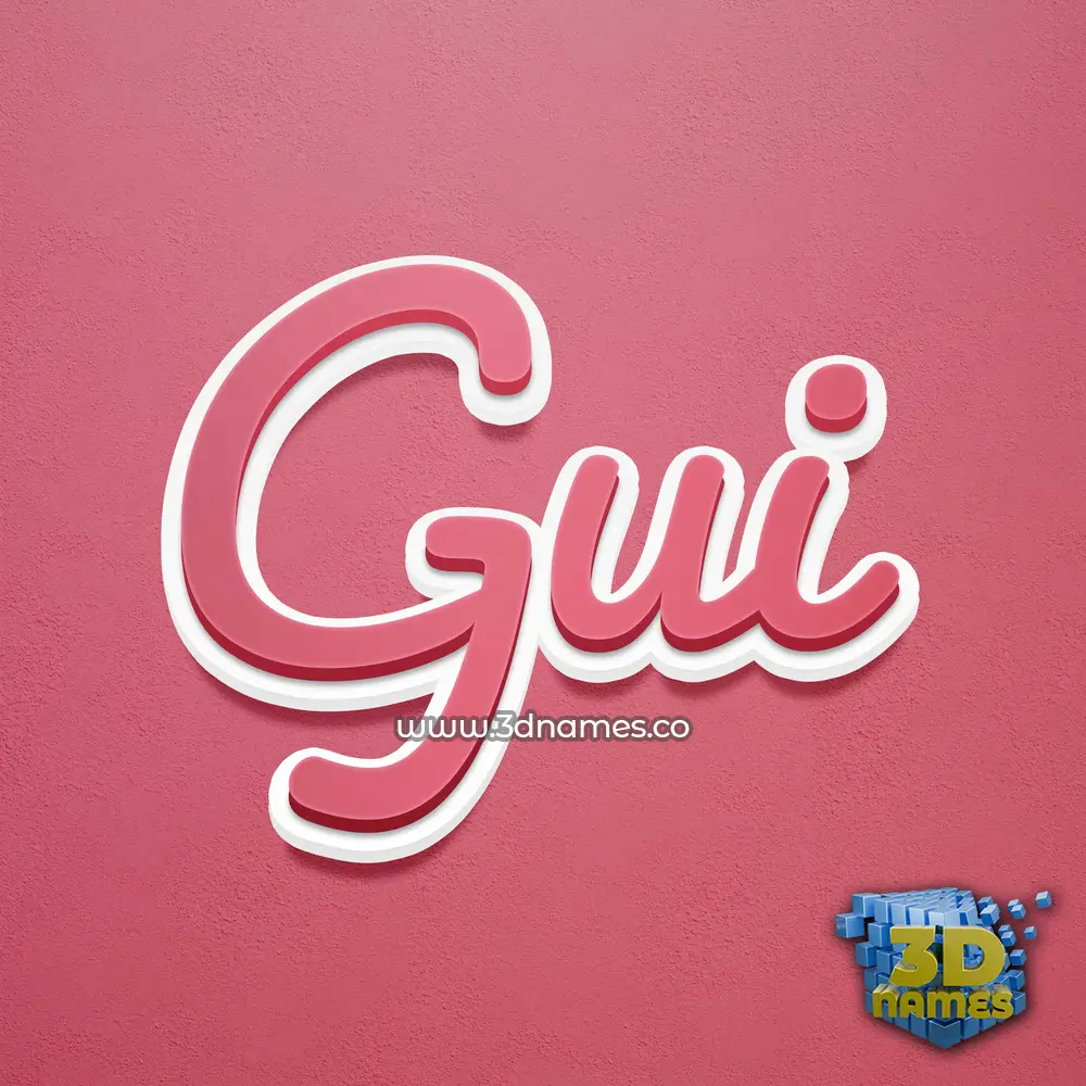 gui in Red Scribble style - 3D name wallpaper