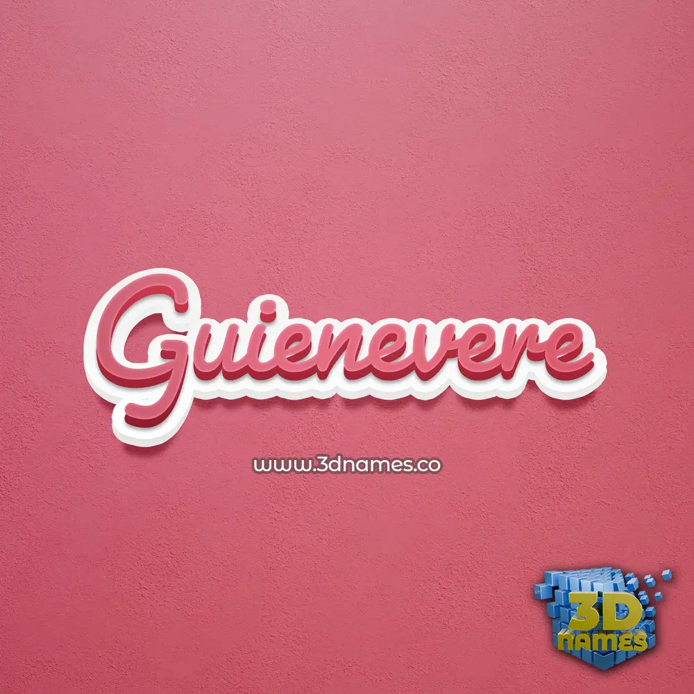 guienevere in Red Scribble style - 3D name wallpaper