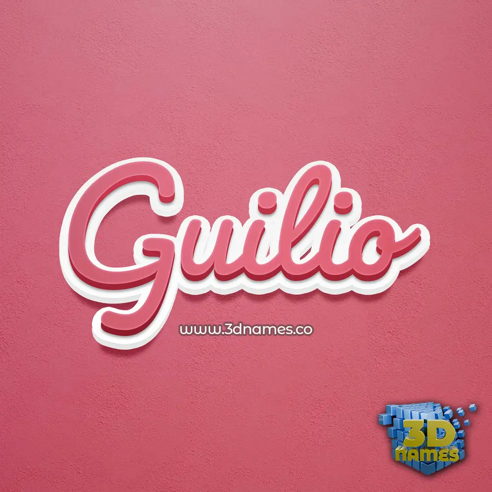 guilio in Red Scribble style - 3D name wallpaper