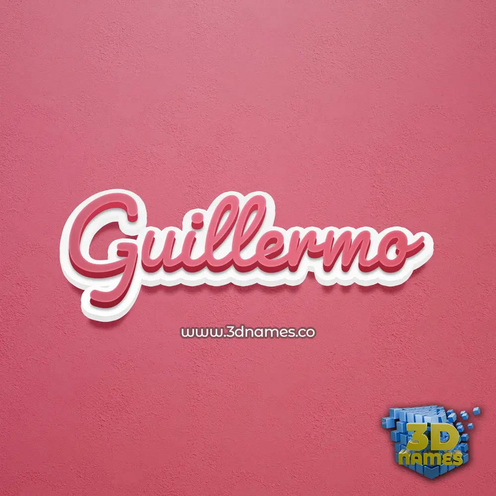 guillermo in Red Scribble style - 3D name wallpaper