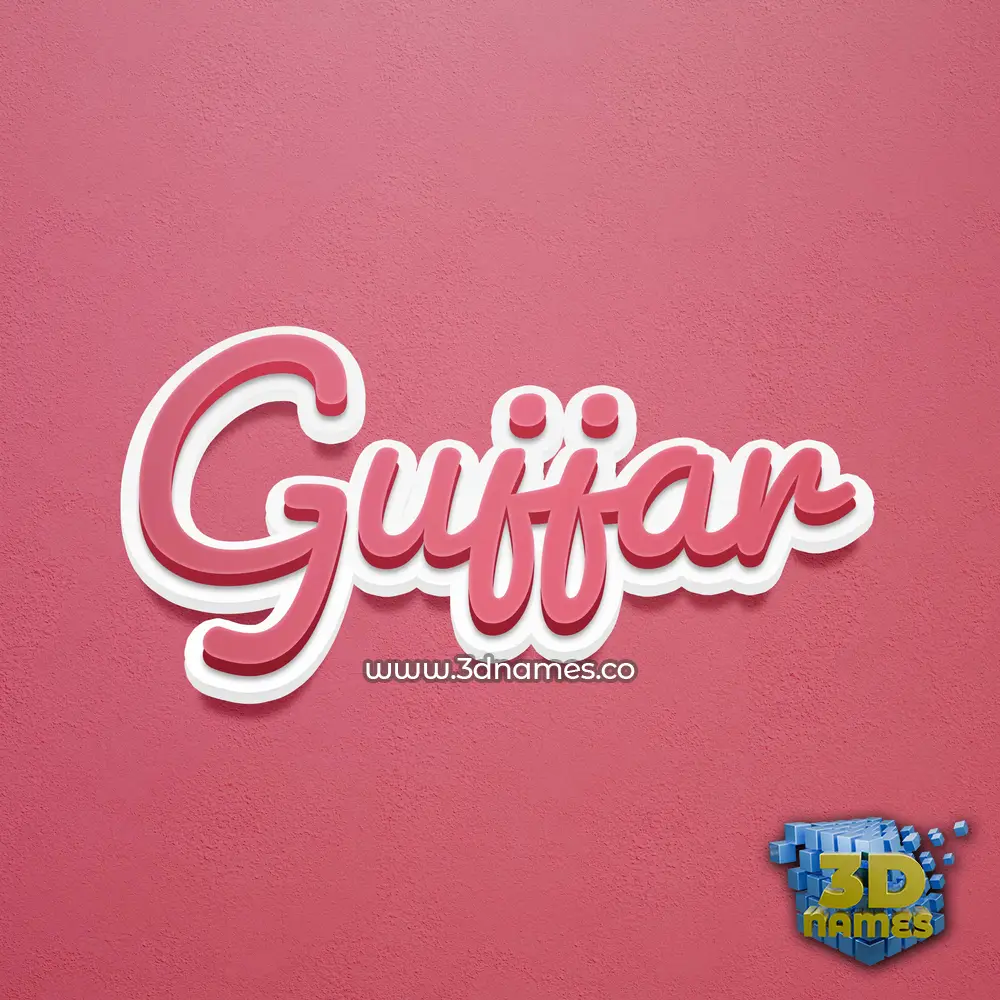 gujjar in Red Scribble style - 3D name wallpaper