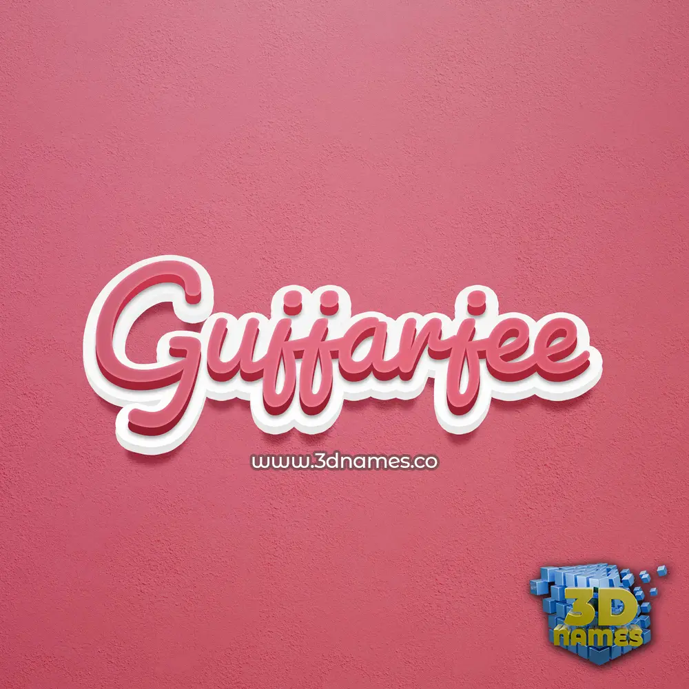gujjarjee in Red Scribble style - 3D name wallpaper