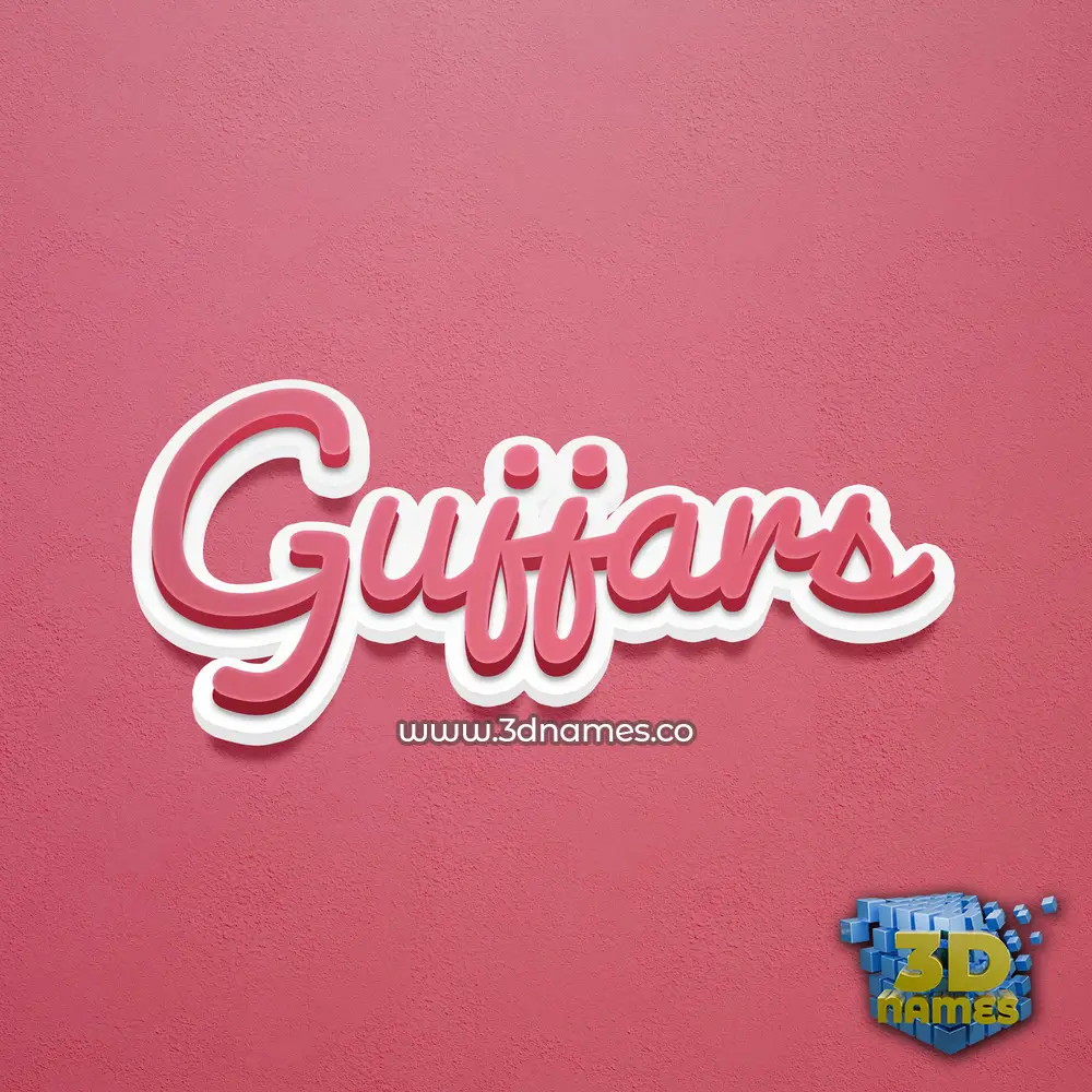 gujjars in Red Scribble style - 3D name wallpaper