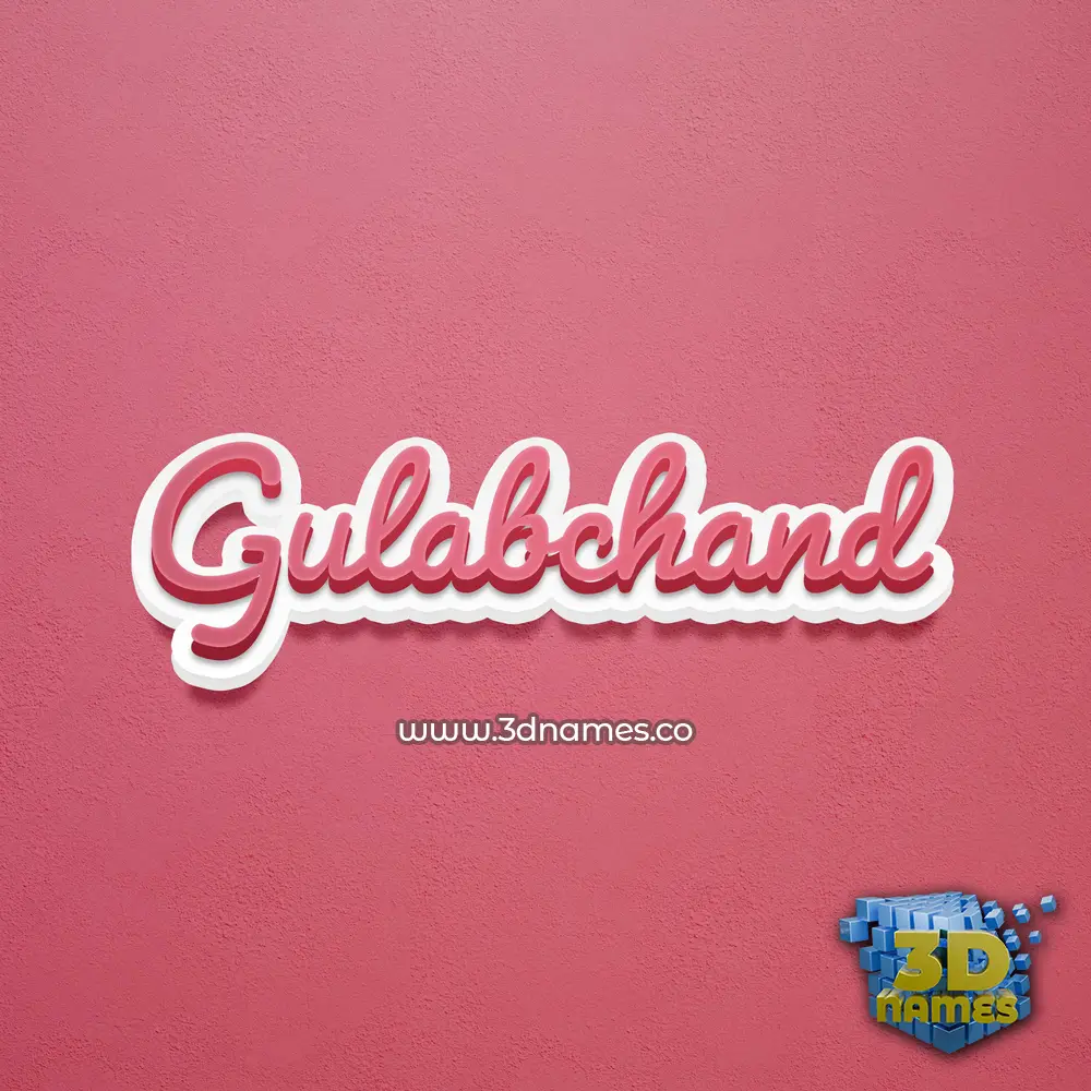 gulabchand in Red Scribble style - 3D name wallpaper