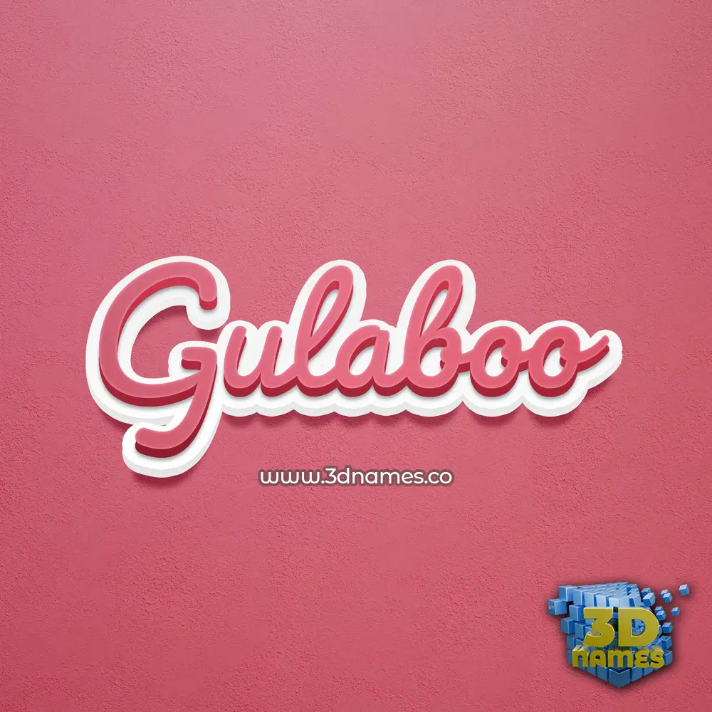 gulaboo in Red Scribble style - 3D name wallpaper