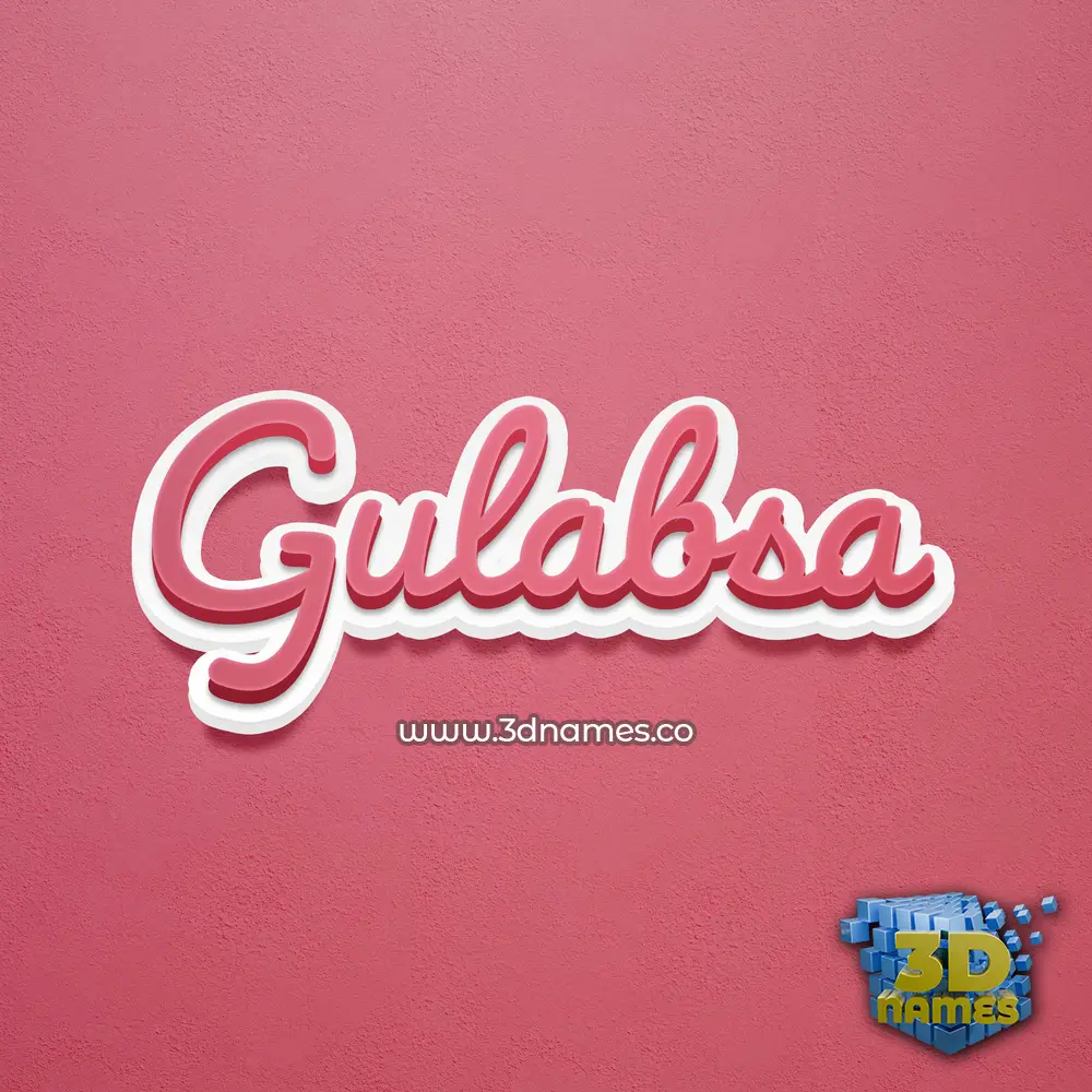 gulabsa in Red Scribble style - 3D name wallpaper