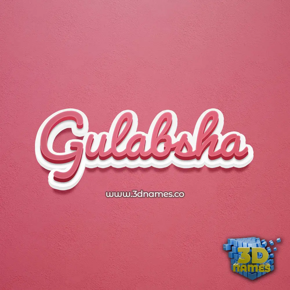 gulabsha in Red Scribble style - 3D name wallpaper