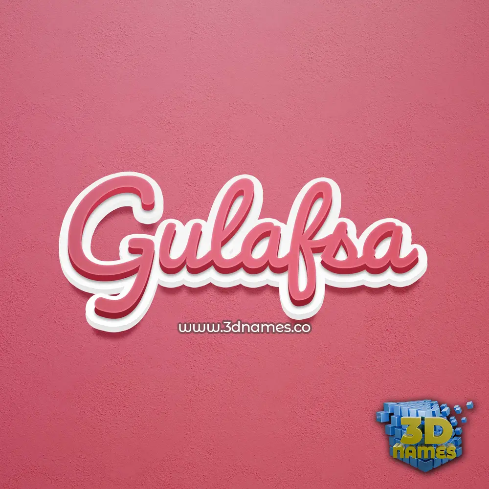 gulafsa in Red Scribble style - 3D name wallpaper