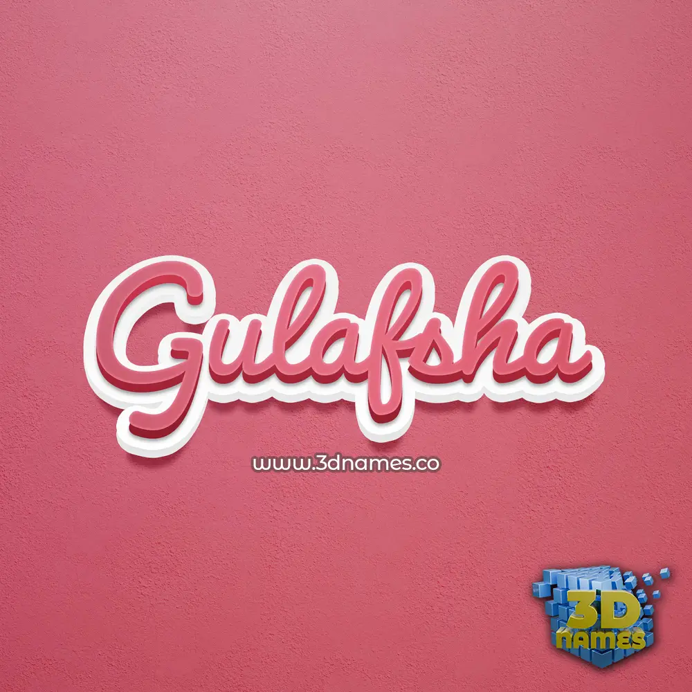 gulafsha in Red Scribble style - 3D name wallpaper