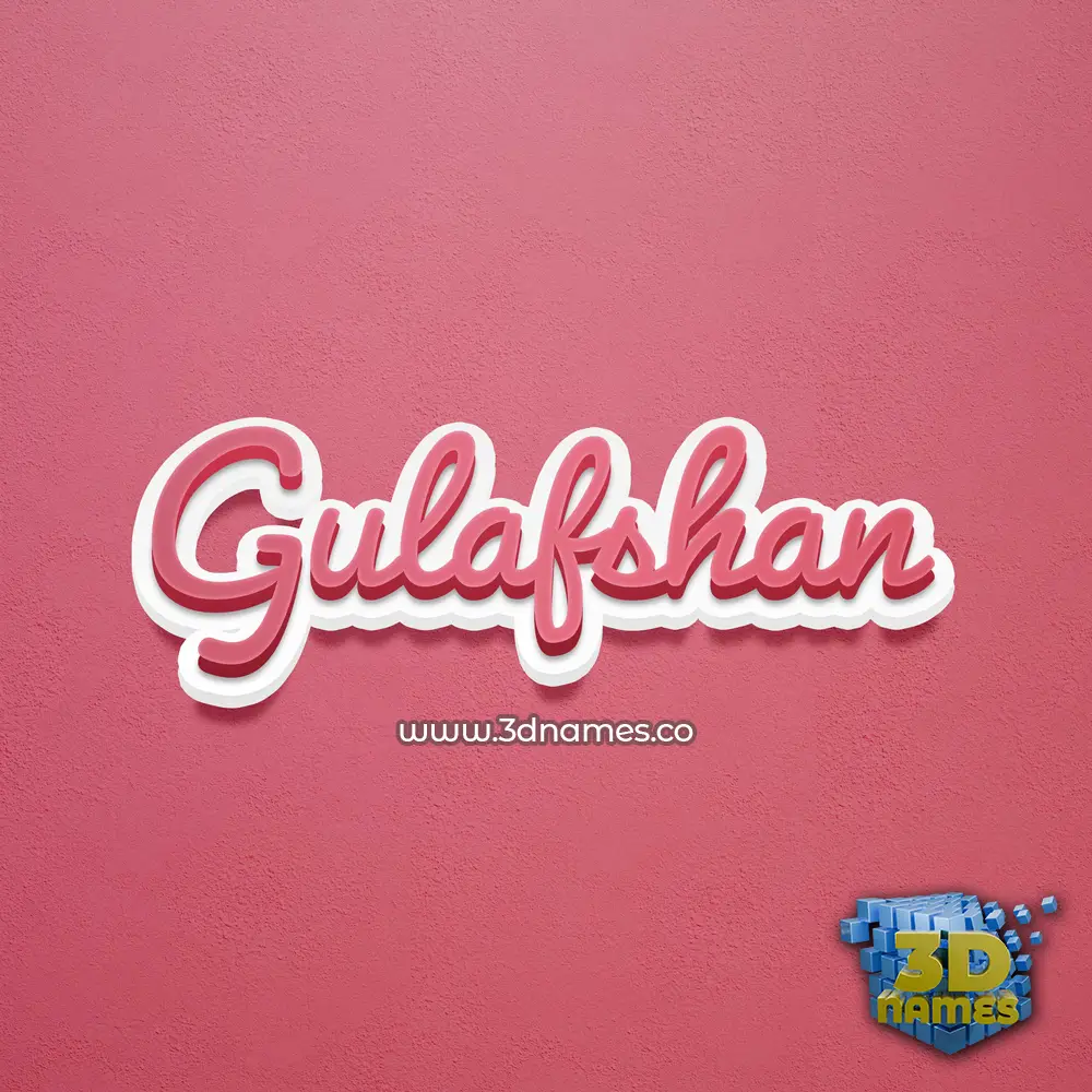 gulafshan in Red Scribble style - 3D name wallpaper