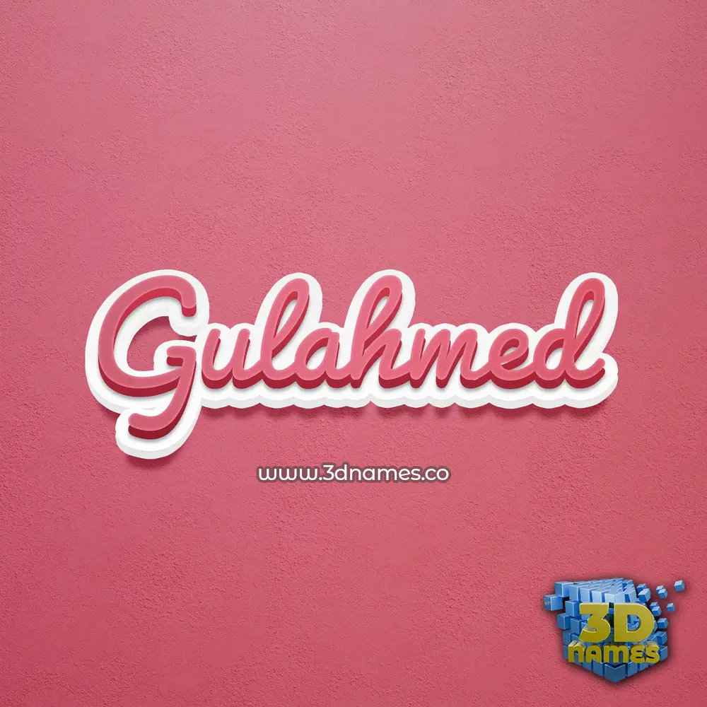 gulahmed in Red Scribble style - 3D name wallpaper