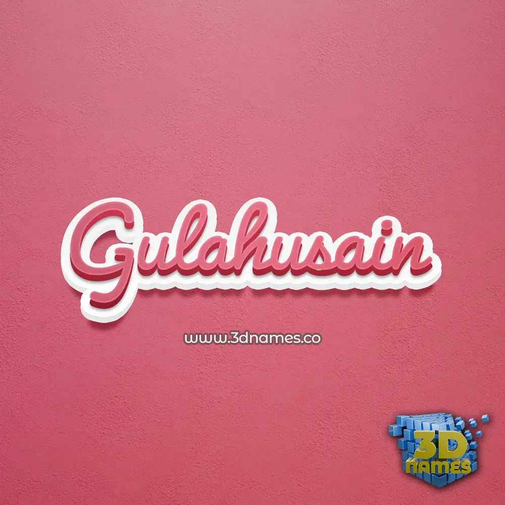 gulahusain in Red Scribble style - 3D name wallpaper