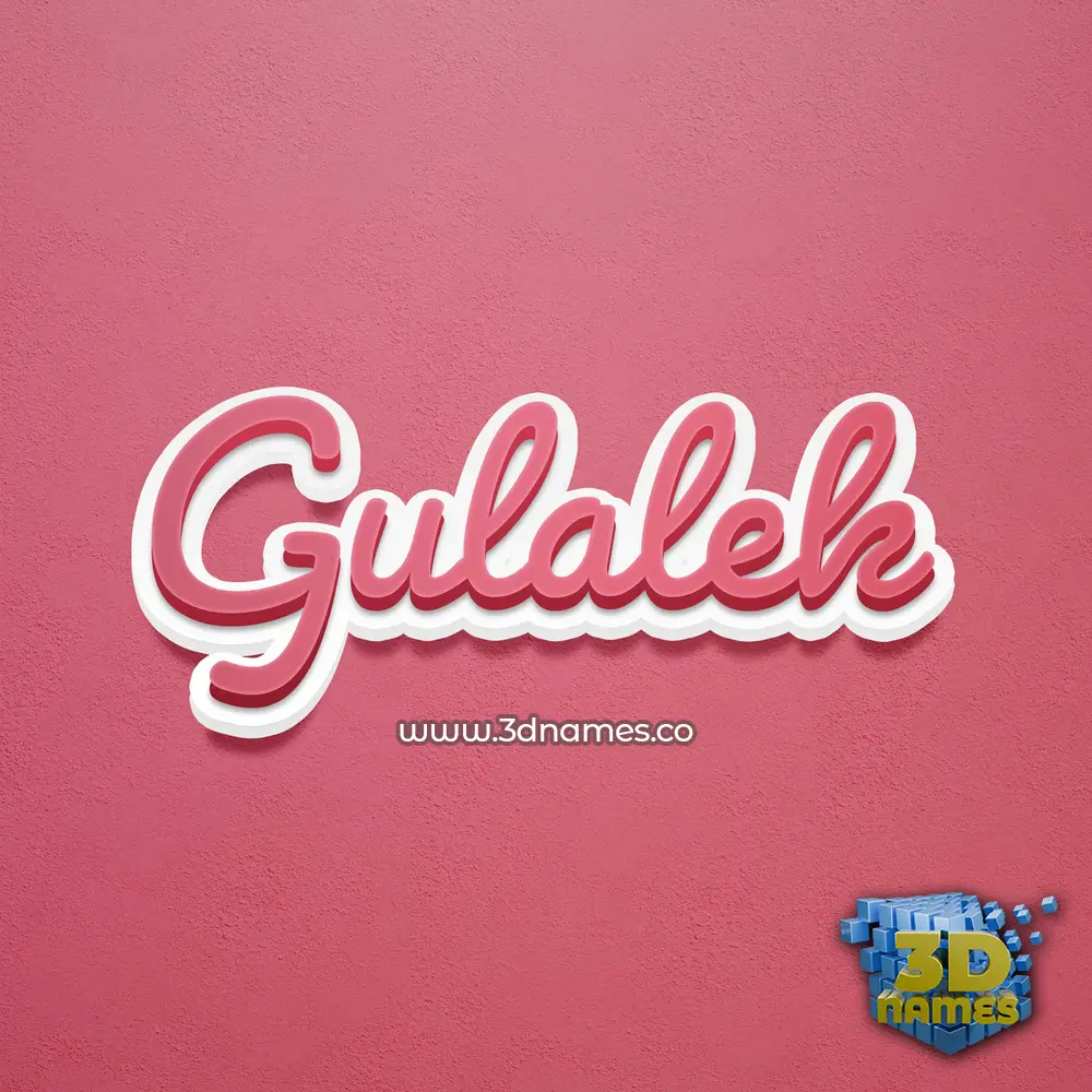 gulalek in Red Scribble style - 3D name wallpaper