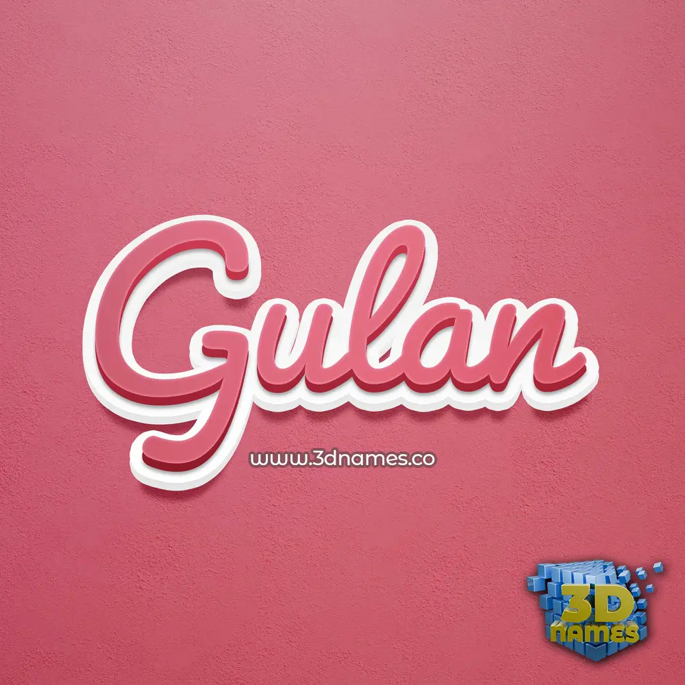 gulan in Red Scribble style - 3D name wallpaper