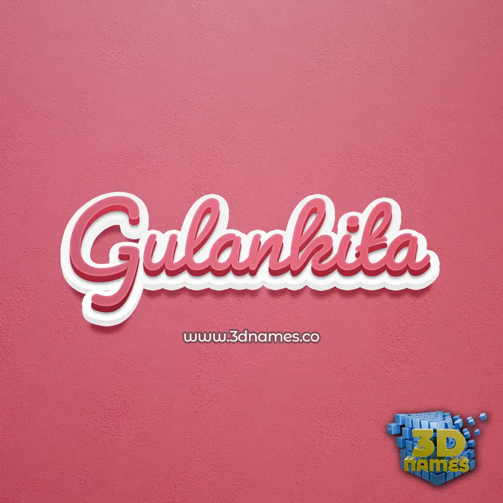 gulankita in Red Scribble style - 3D name wallpaper
