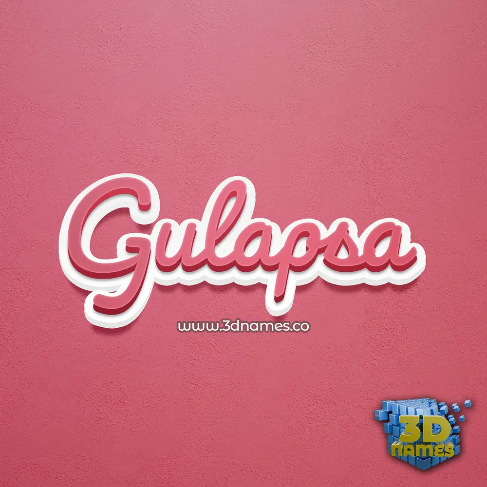 gulapsa in Red Scribble style - 3D name wallpaper