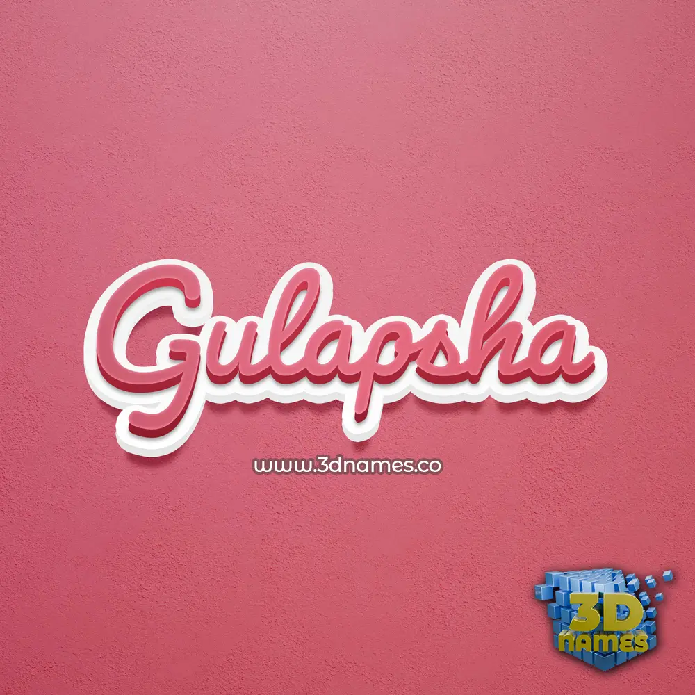 gulapsha in Red Scribble style - 3D name wallpaper