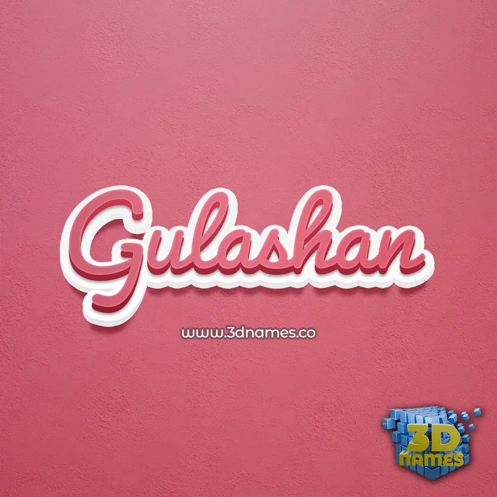 gulashan in Red Scribble style - 3D name wallpaper