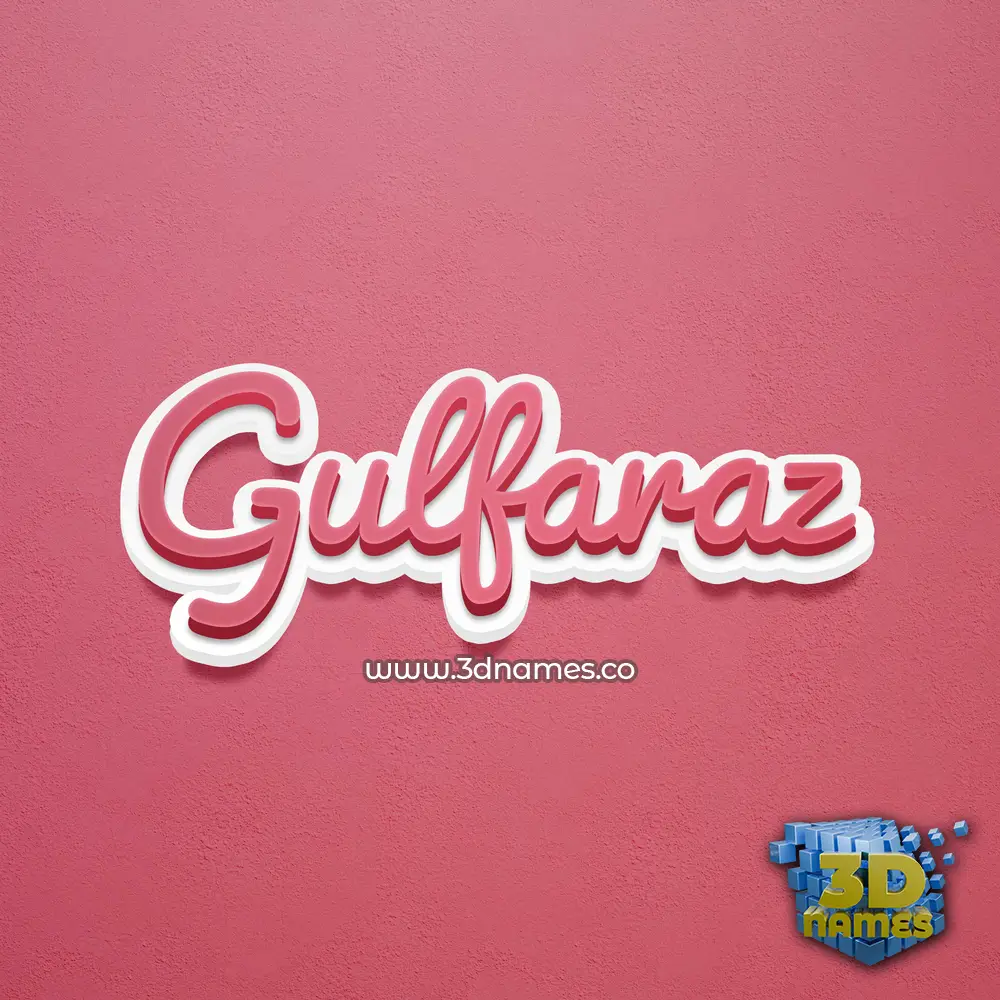 gulfaraz in Red Scribble style - 3D name wallpaper
