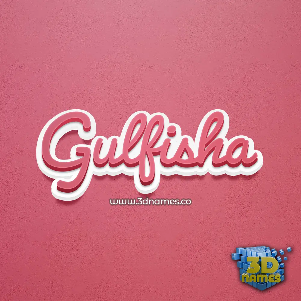 gulfisha in Red Scribble style - 3D name wallpaper