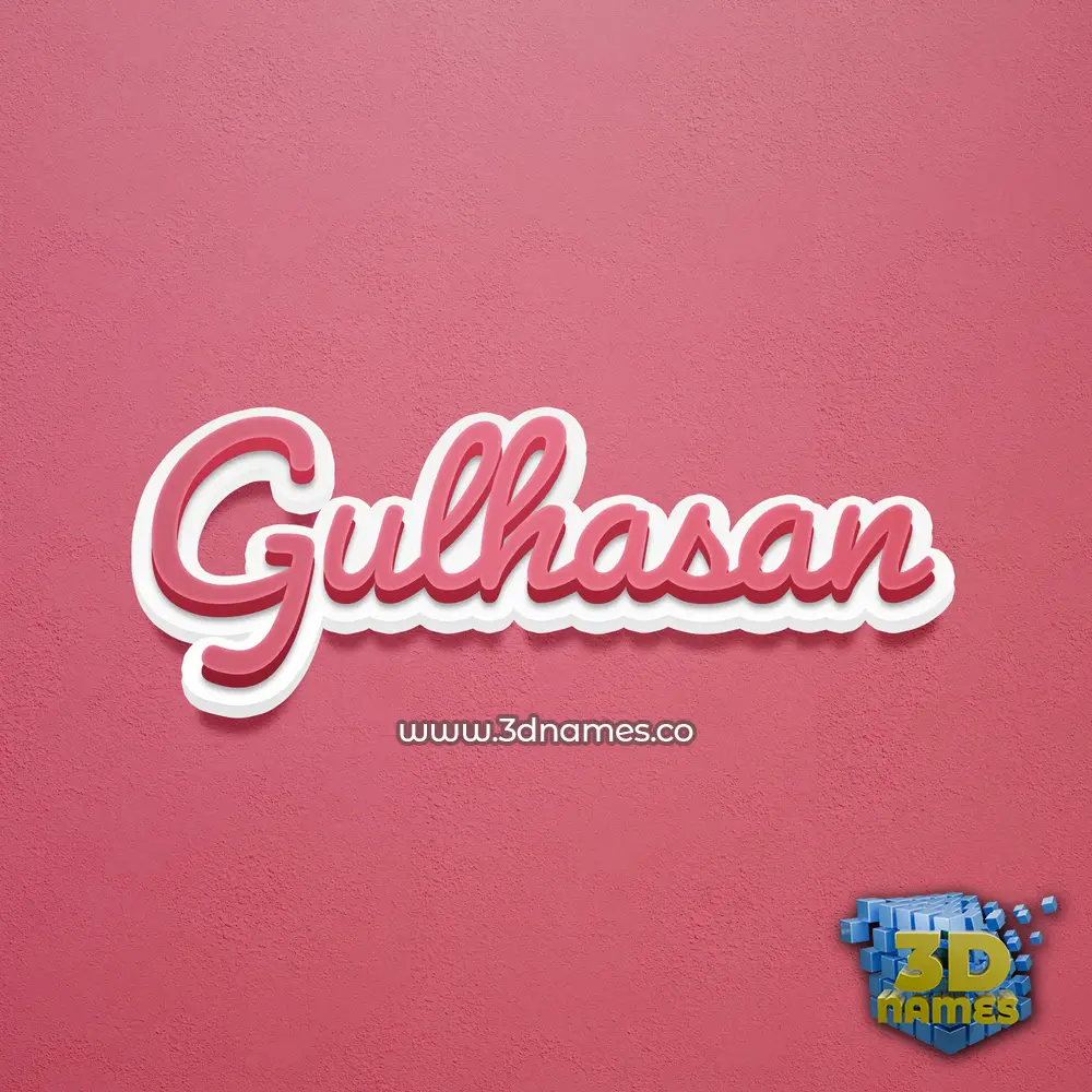 gulhasan in Red Scribble style - 3D name wallpaper