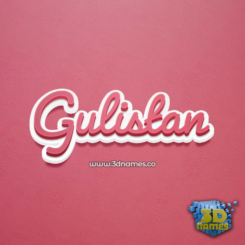 gulistan in Red Scribble style - 3D name wallpaper