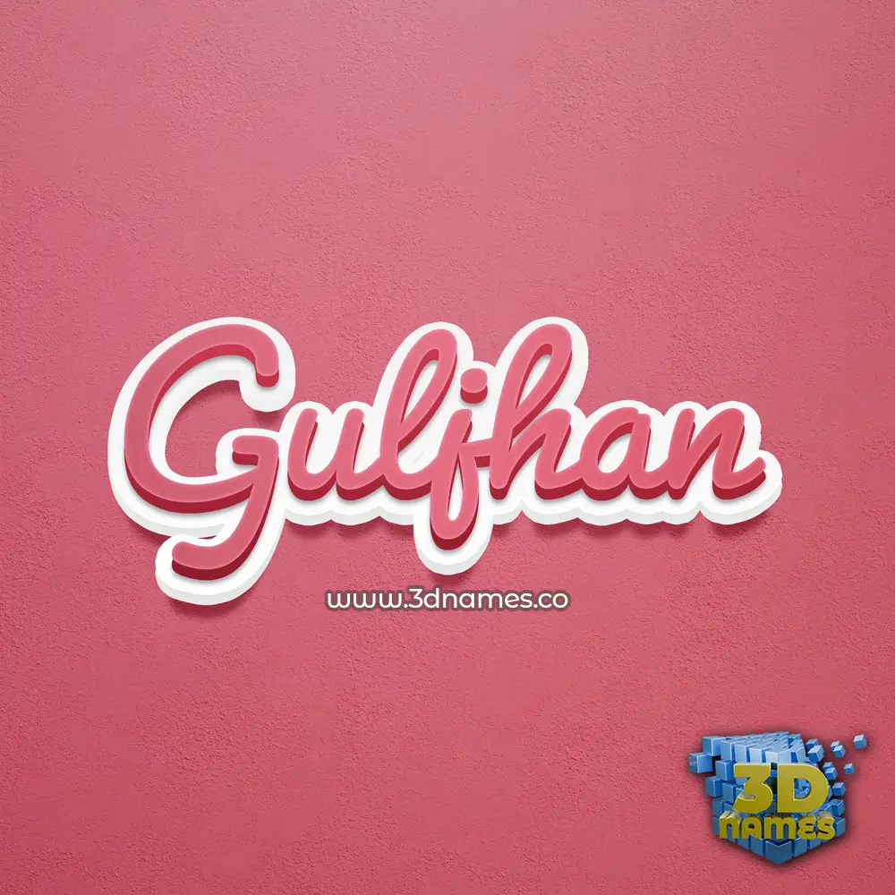 guljhan in Red Scribble style - 3D name wallpaper