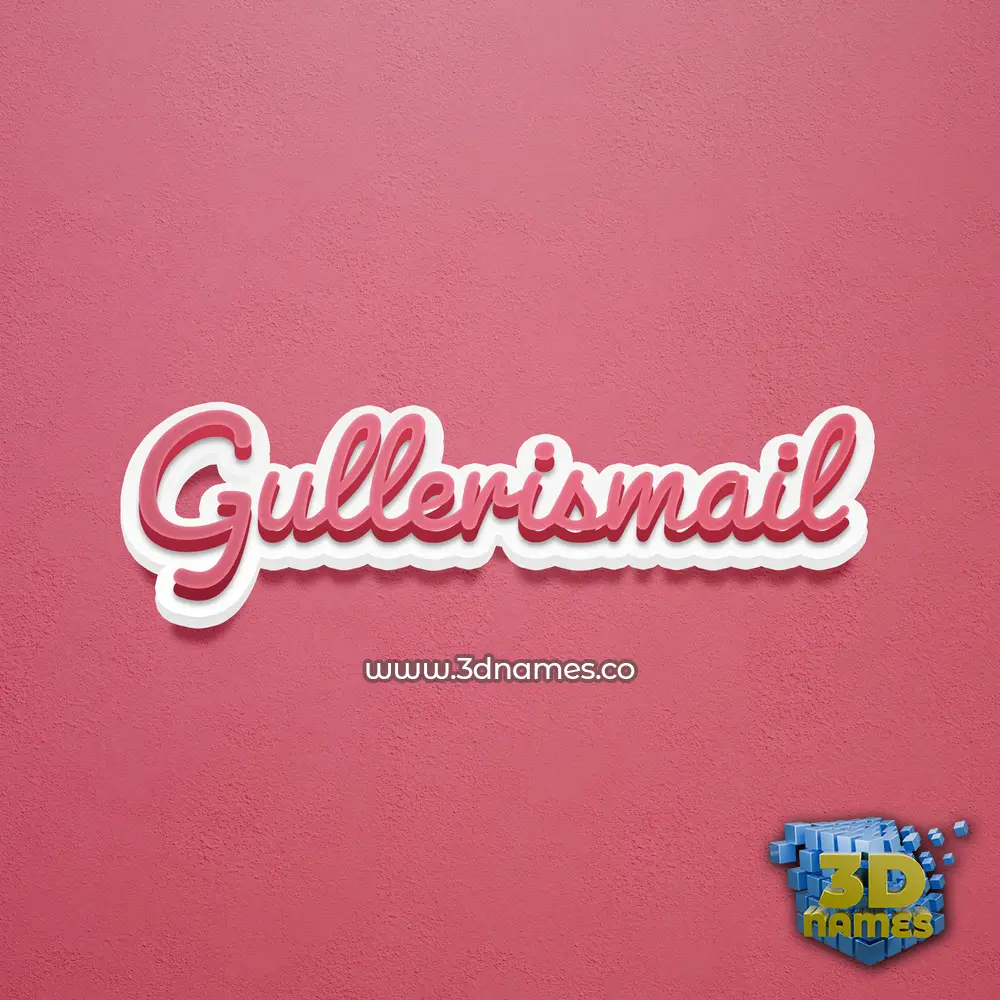 gullerismail in Red Scribble style - 3D name wallpaper