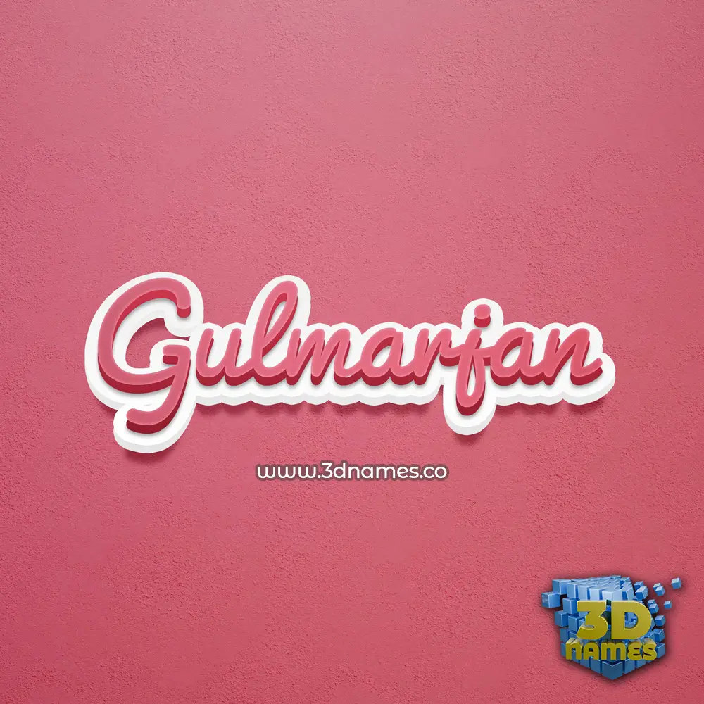 gulmarjan in Red Scribble style - 3D name wallpaper