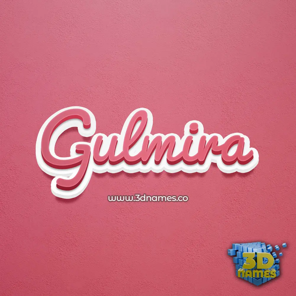 gulmira in Red Scribble style - 3D name wallpaper