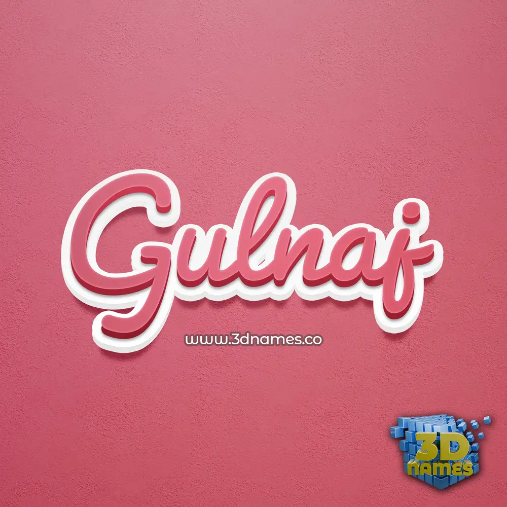 gulnaj in Red Scribble style - 3D name wallpaper