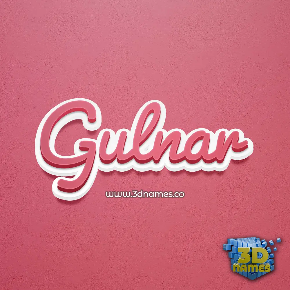gulnar in Red Scribble style - 3D name wallpaper