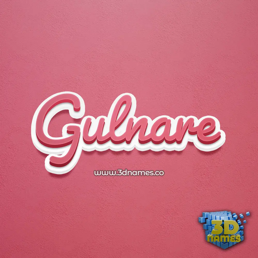 gulnare in Red Scribble style - 3D name wallpaper
