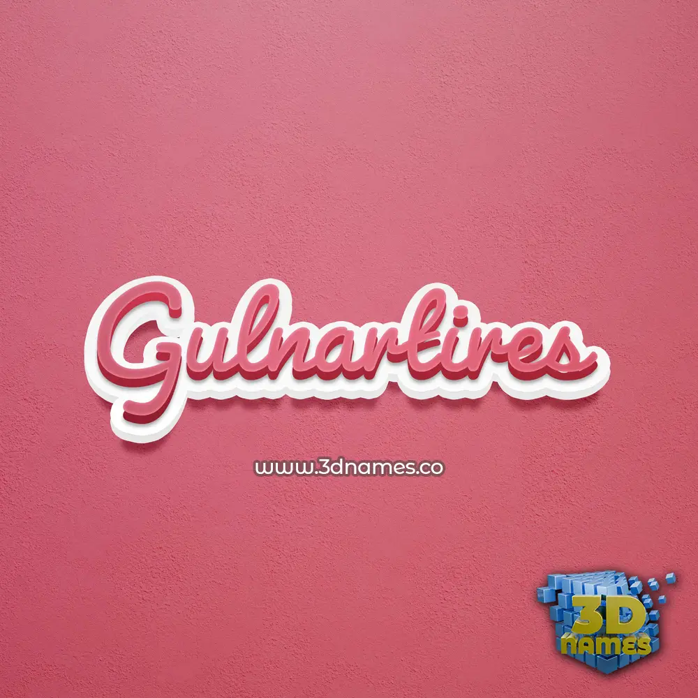 gulnartires in Red Scribble style - 3D name wallpaper