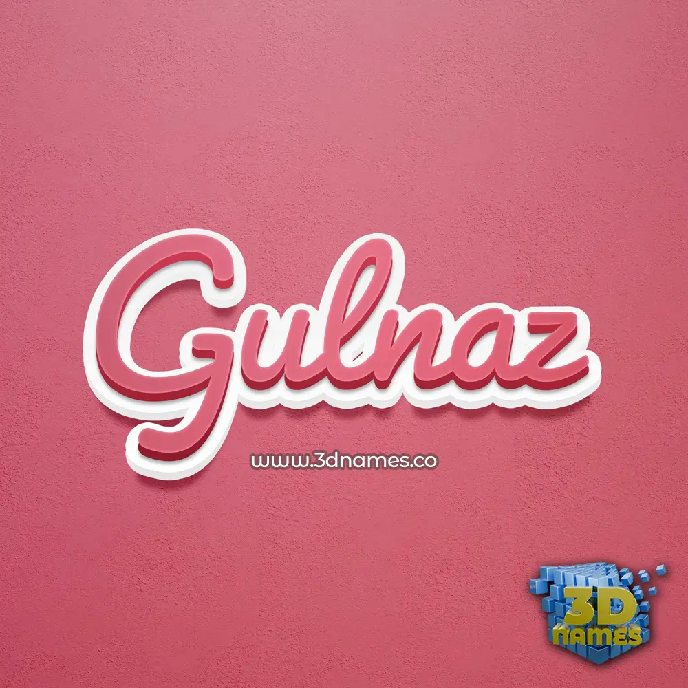 gulnaz in Red Scribble style - 3D name wallpaper