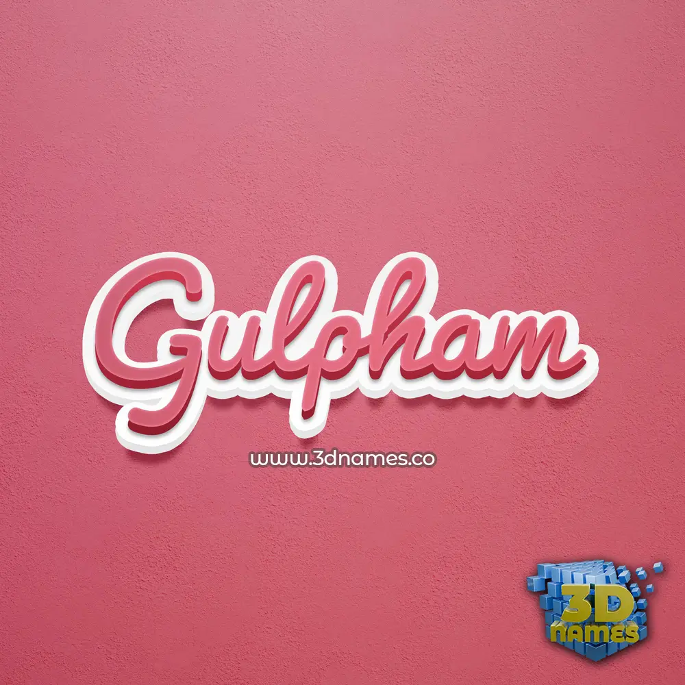 gulpham in Red Scribble style - 3D name wallpaper