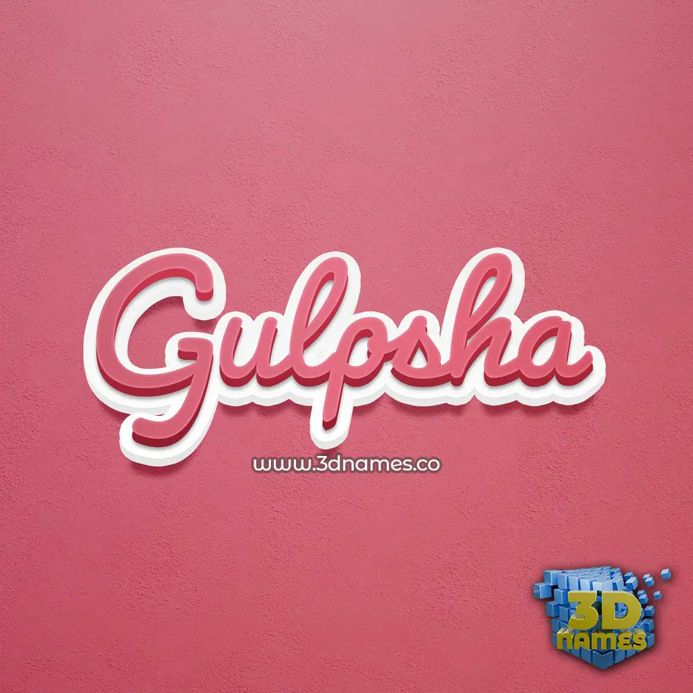 gulpsha in Red Scribble style - 3D name wallpaper