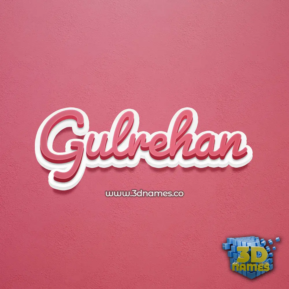 gulrehan in Red Scribble style - 3D name wallpaper
