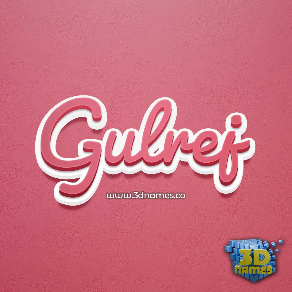 gulrej in Red Scribble style - 3D name wallpaper
