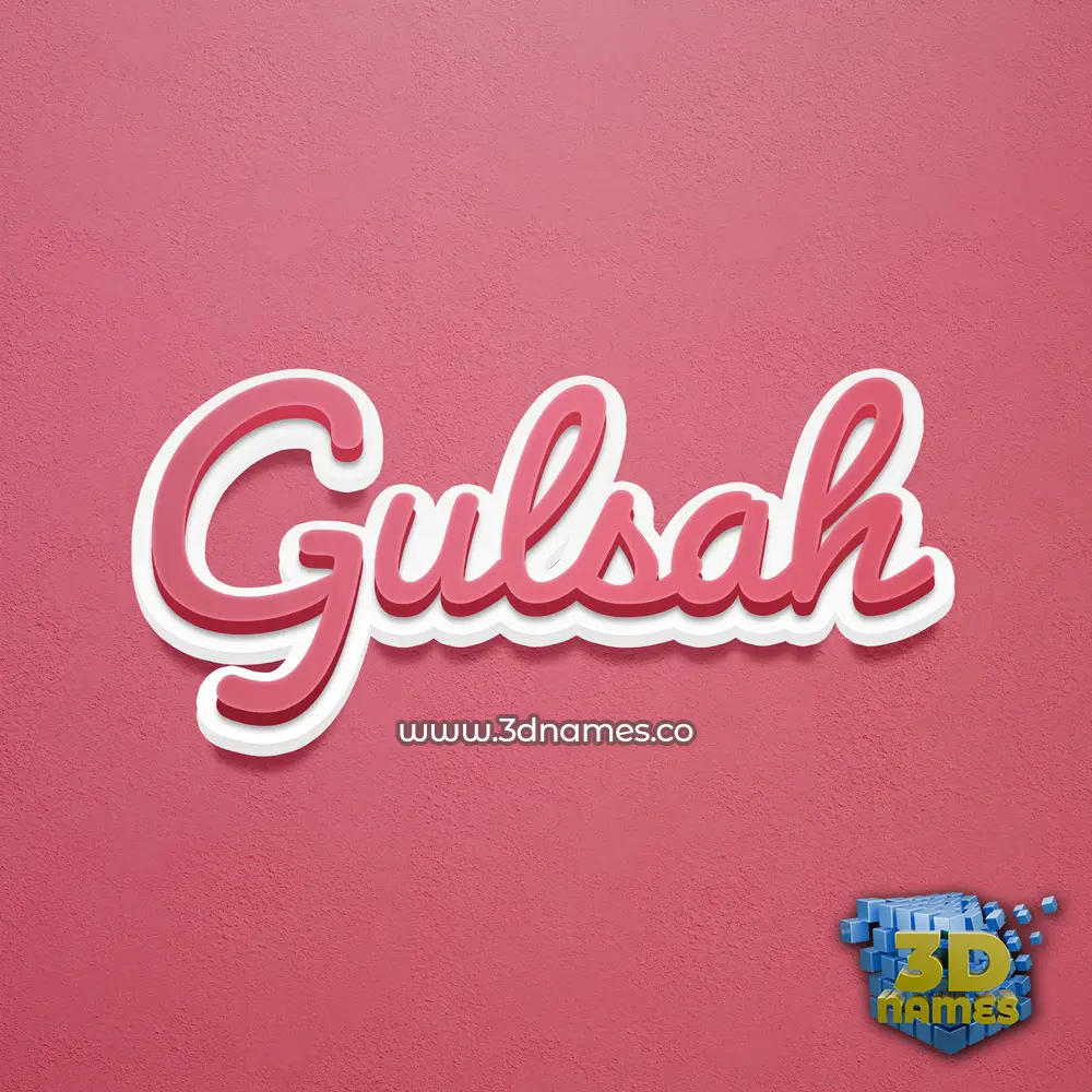 gulsah in Red Scribble style - 3D name wallpaper