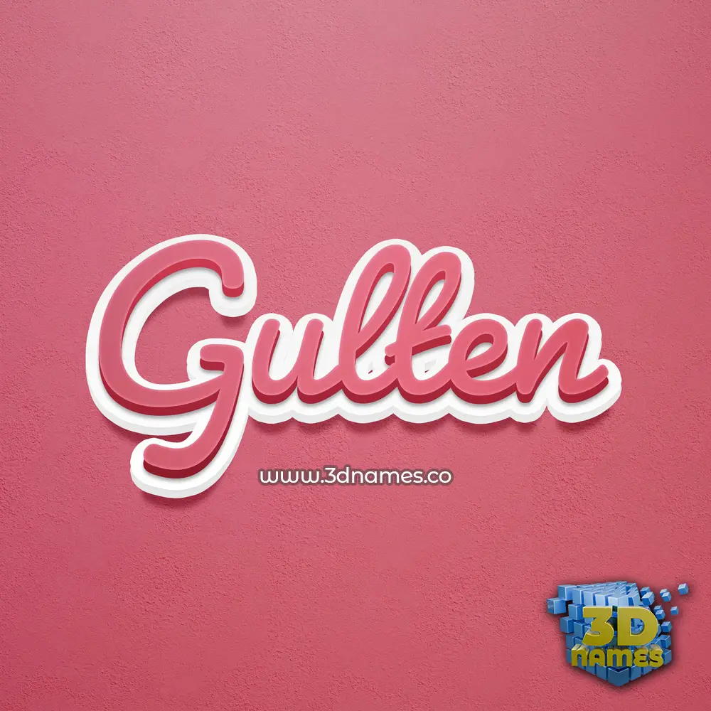 gulten in Red Scribble style - 3D name wallpaper